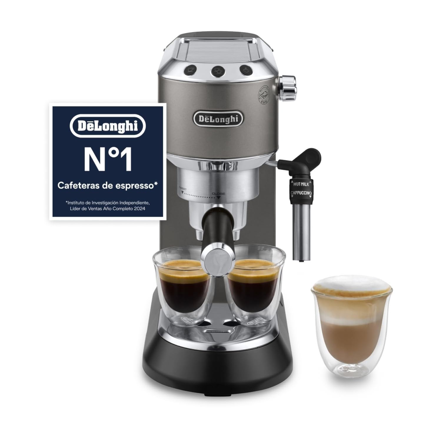 Dedica Style-Premium Machine à Expresso Compacte, Titane