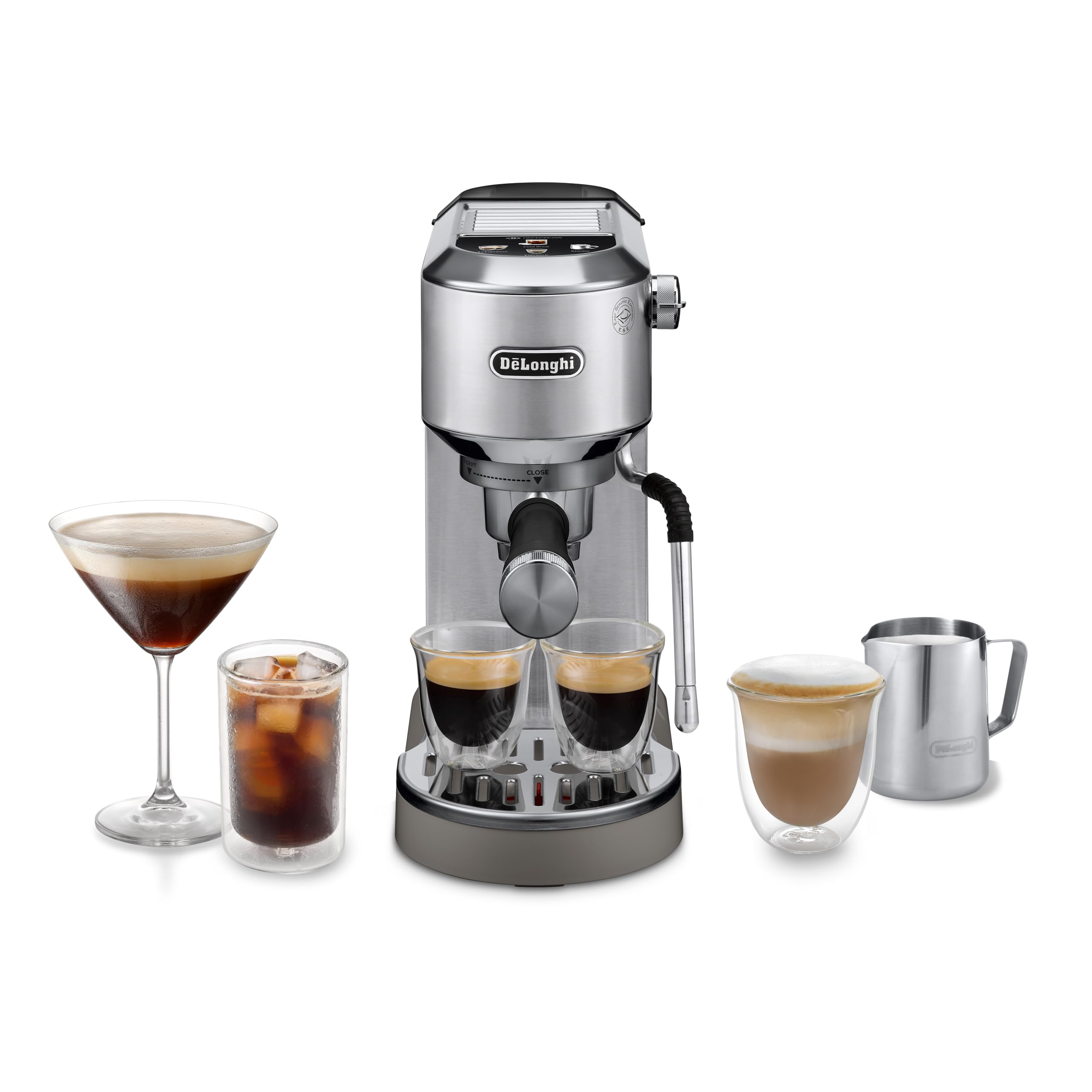 Dedica Duo Barista Machine à café avec pompe, expresso et infusion à froid, Métal